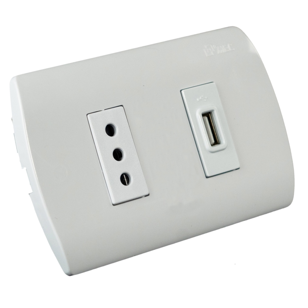 Tomacorriente Simple + USB 2.1A